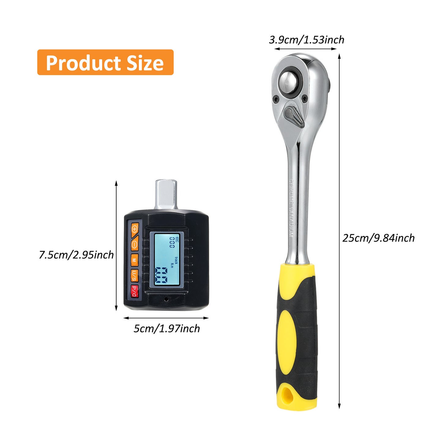 Digital Torque Wrench Set with 1/2-Inch Wrench Torque Tester