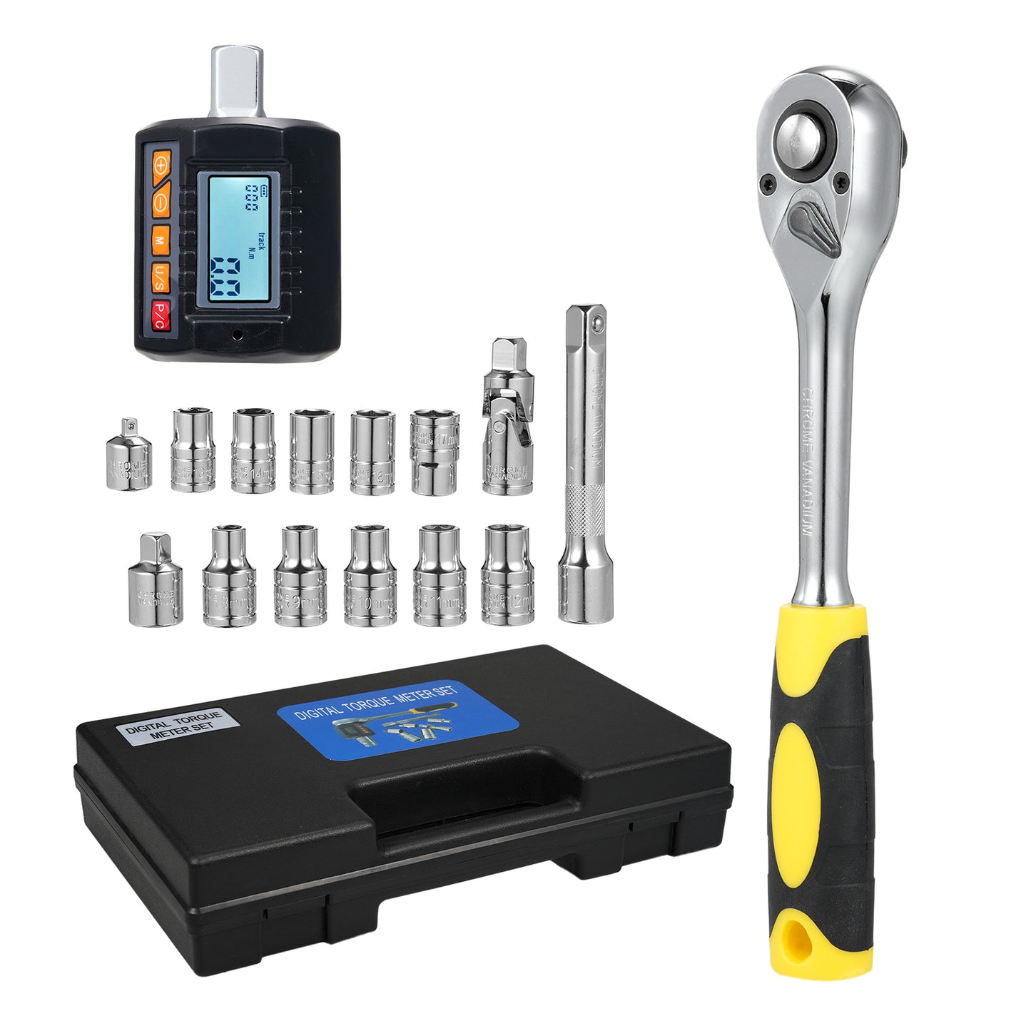 Digital Torque Wrench Set with 1/2-Inch Wrench Torque Tester